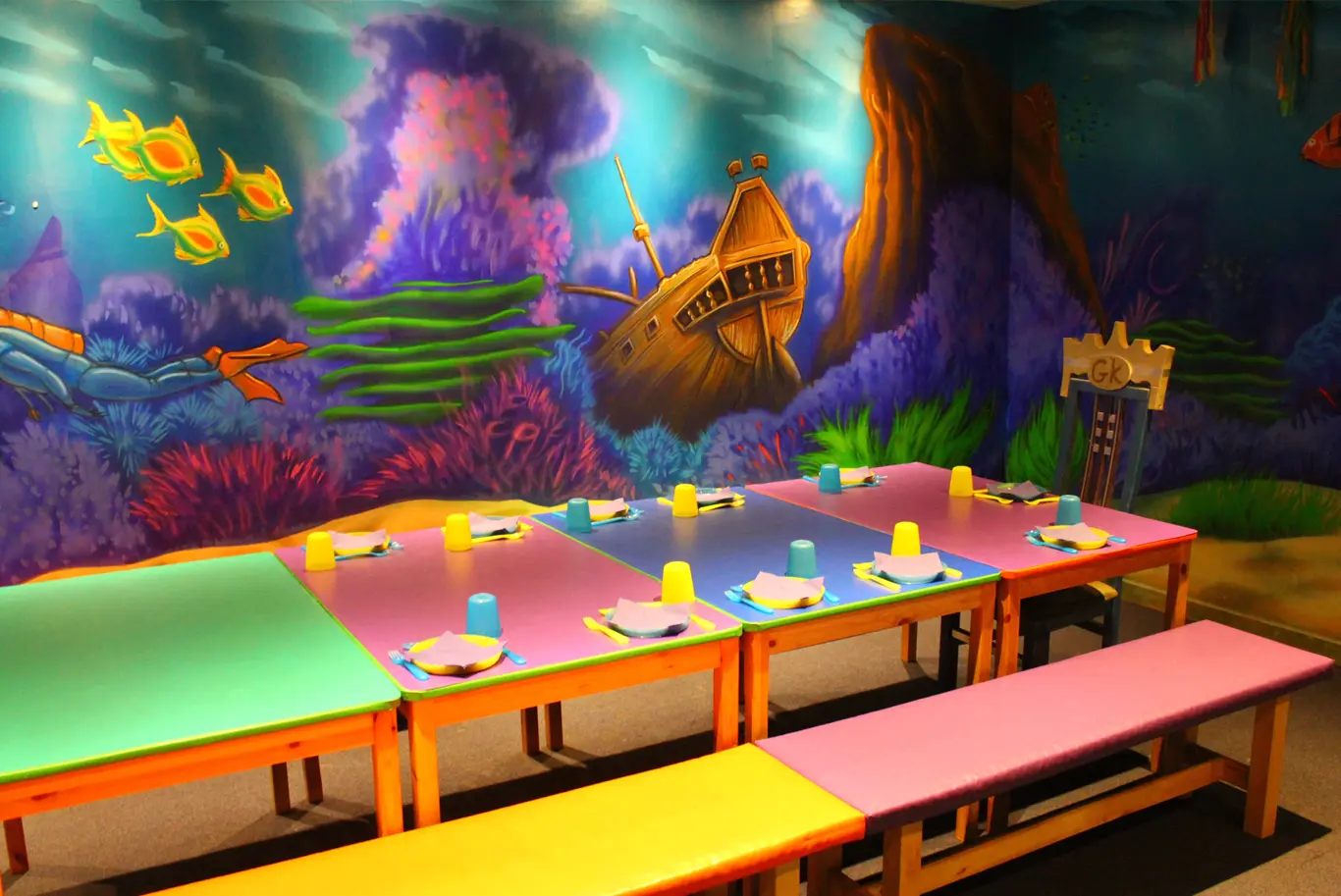 Party Deep Blue sea Room Setup