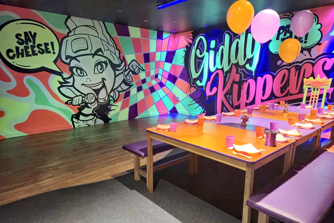 Party Disco Room Neon